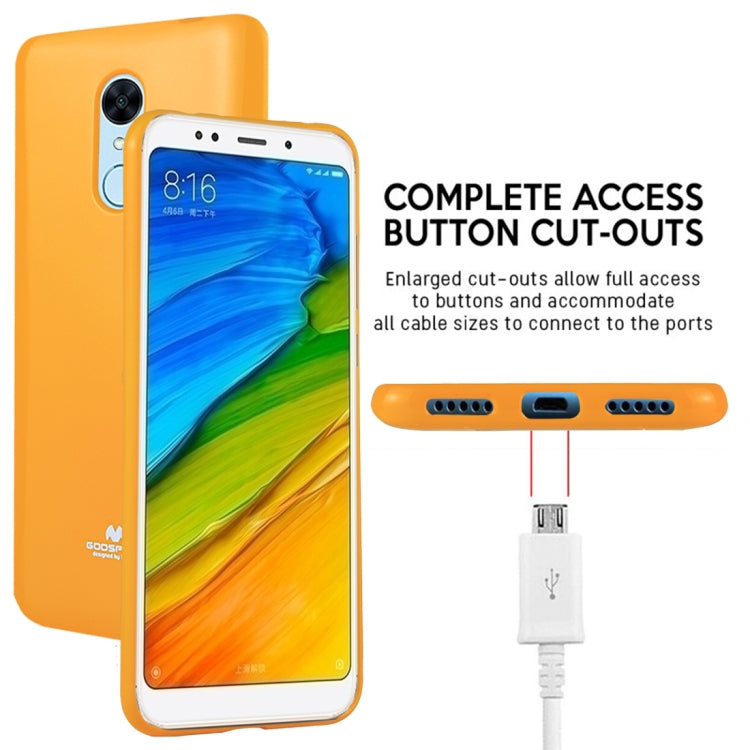 GOOSPERY PEARL JELLY Series for Xiaomi Redmi 5 TPU Full Coverage Protective Back Cover Case