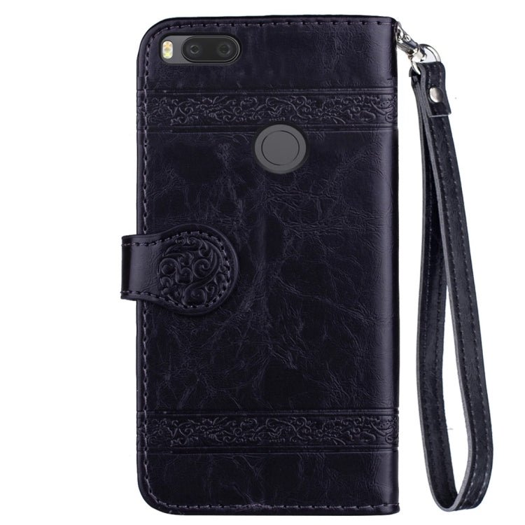 For Xiaomi Mi 5X & A1 Vintage Oil Wax Texture Embossed Horizontal Flip Leather Case with Holder & Card Slots & Wallet & Photo Frame & Lanyard