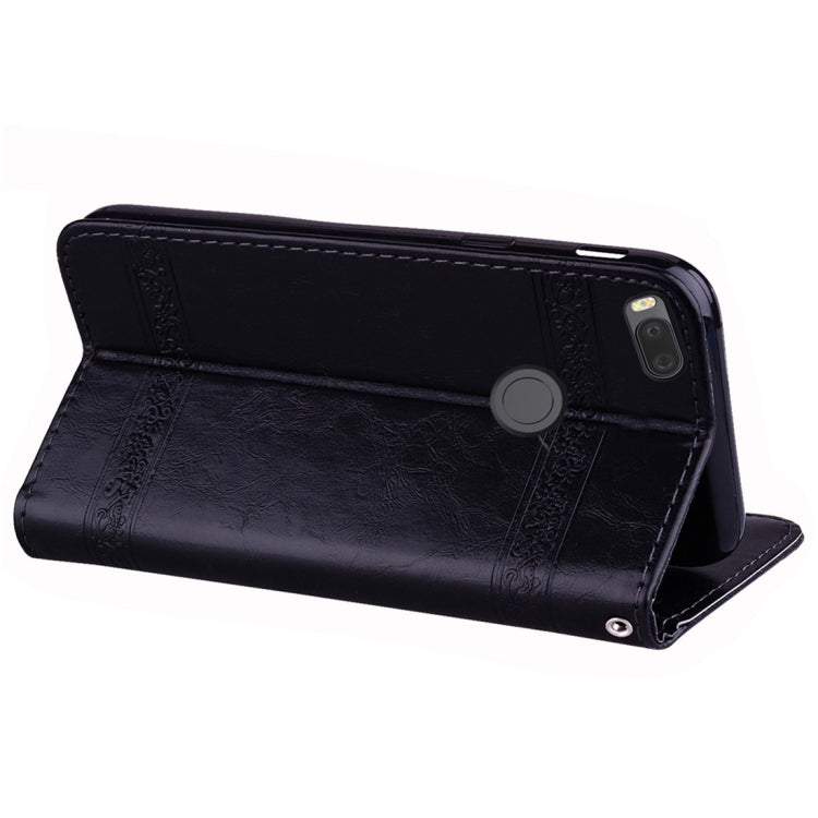 For Xiaomi Mi 5X & A1 Vintage Oil Wax Texture Embossed Horizontal Flip Leather Case with Holder & Card Slots & Wallet & Photo Frame & Lanyard