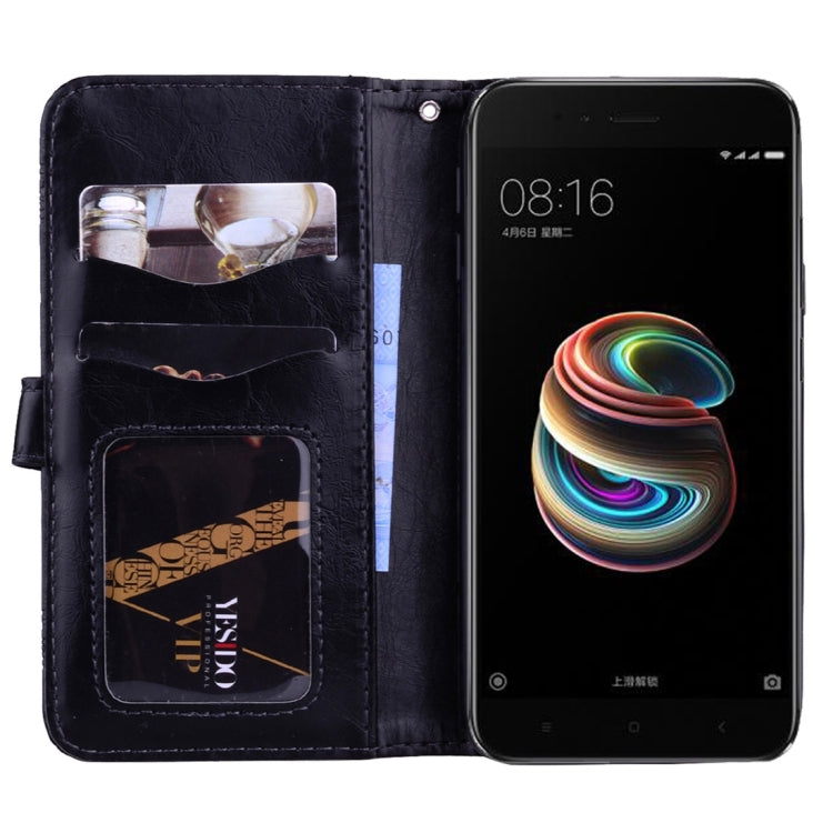 For Xiaomi Mi 5X & A1 Vintage Oil Wax Texture Embossed Horizontal Flip Leather Case with Holder & Card Slots & Wallet & Photo Frame & Lanyard