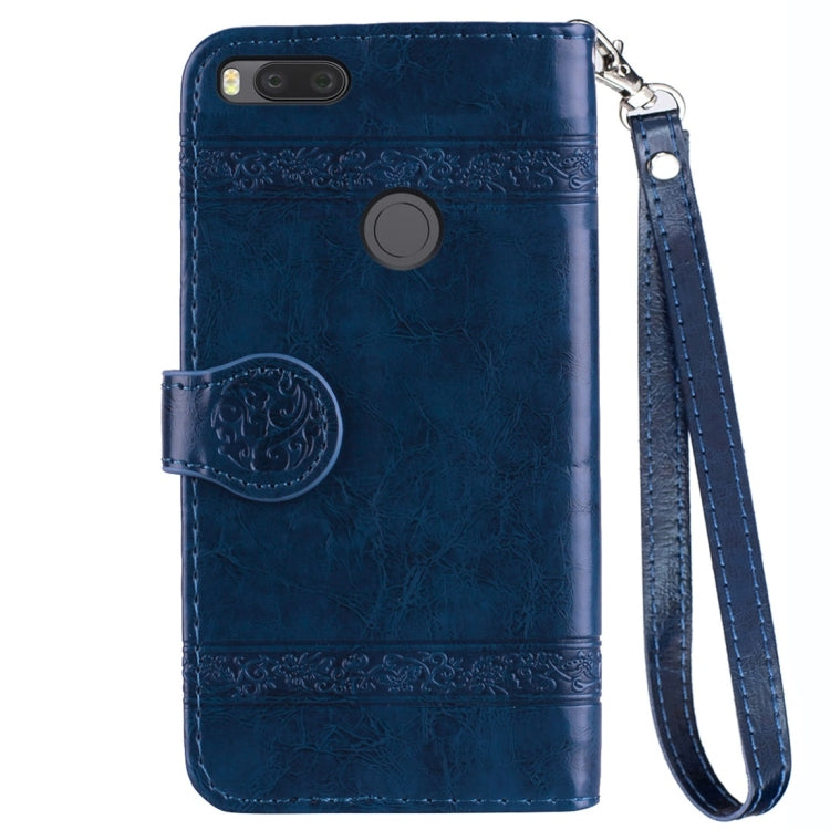 For Xiaomi Mi 5X & A1 Vintage Oil Wax Texture Embossed Horizontal Flip Leather Case with Holder & Card Slots & Wallet & Photo Frame & Lanyard