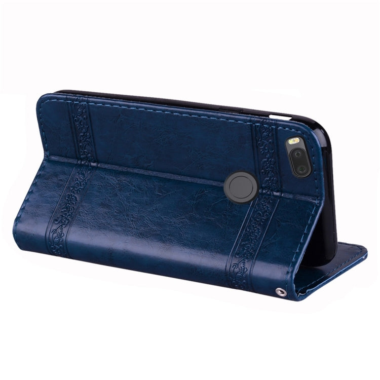 For Xiaomi Mi 5X & A1 Vintage Oil Wax Texture Embossed Horizontal Flip Leather Case with Holder & Card Slots & Wallet & Photo Frame & Lanyard