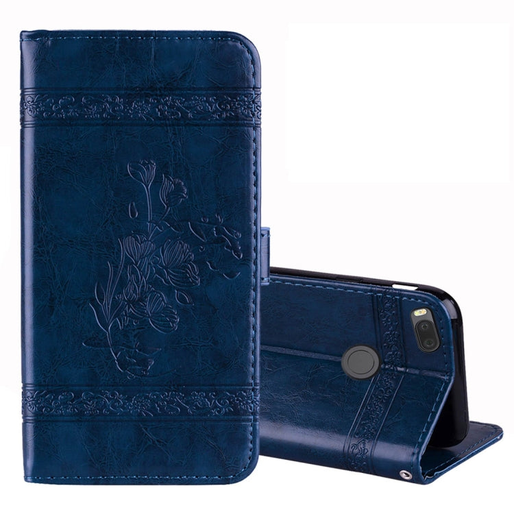 For Xiaomi Mi 5X & A1 Vintage Oil Wax Texture Embossed Horizontal Flip Leather Case with Holder & Card Slots & Wallet & Photo Frame & Lanyard