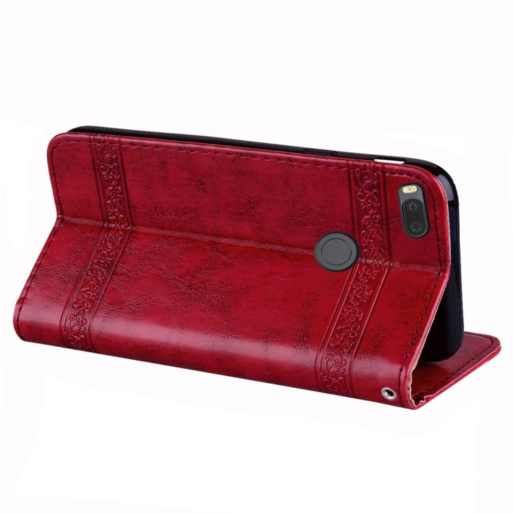 For Xiaomi Mi 5X & A1 Vintage Oil Wax Texture Embossed Horizontal Flip Leather Case with Holder & Card Slots & Wallet & Photo Frame & Lanyard