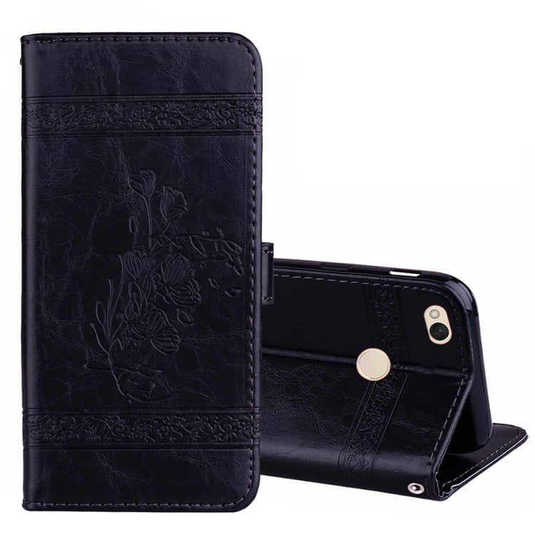 For Xiaomi Redmi 4X Vintage Oil Wax Texture Embossed Horizontal Flip Leather Case with Holder & Card Slots & Wallet & Photo Frame & Lanyard