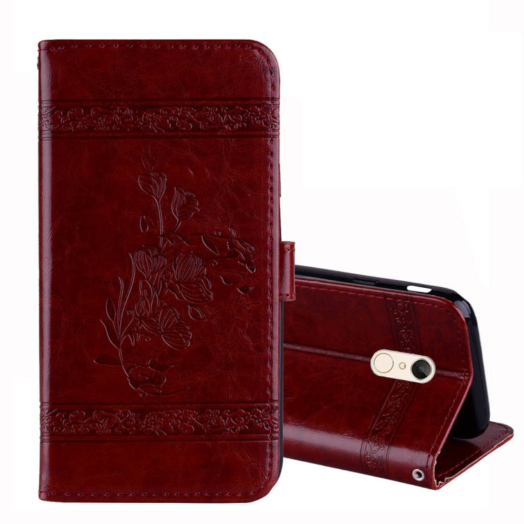 For Xiaomi Redmi 5 Plus Vintage Oil Wax Texture Embossed Horizontal Flip Leather Case with Holder & Card Slots & Wallet & Photo Frame & Lanyard