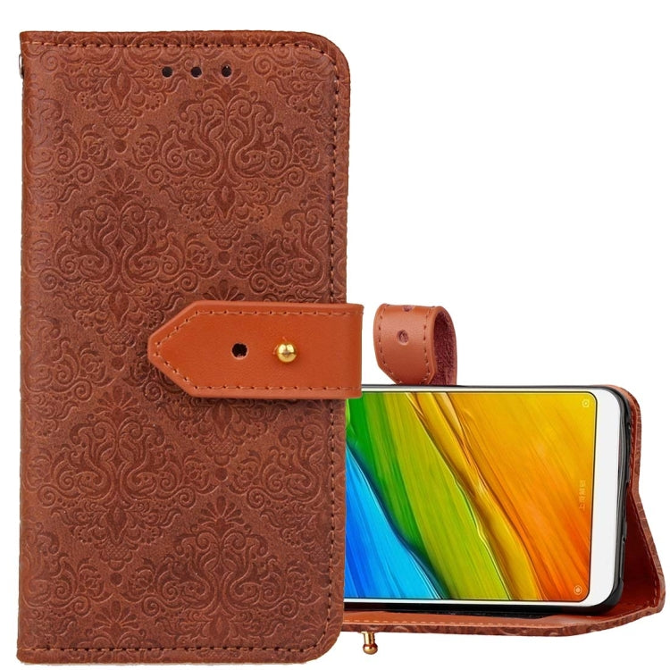 For Xiaomi Redmi 5 European Style Embossed Horizontal Flip Protective Leather Case with Holder & Card Slots & Wallet & Photo Frame & Lanyard