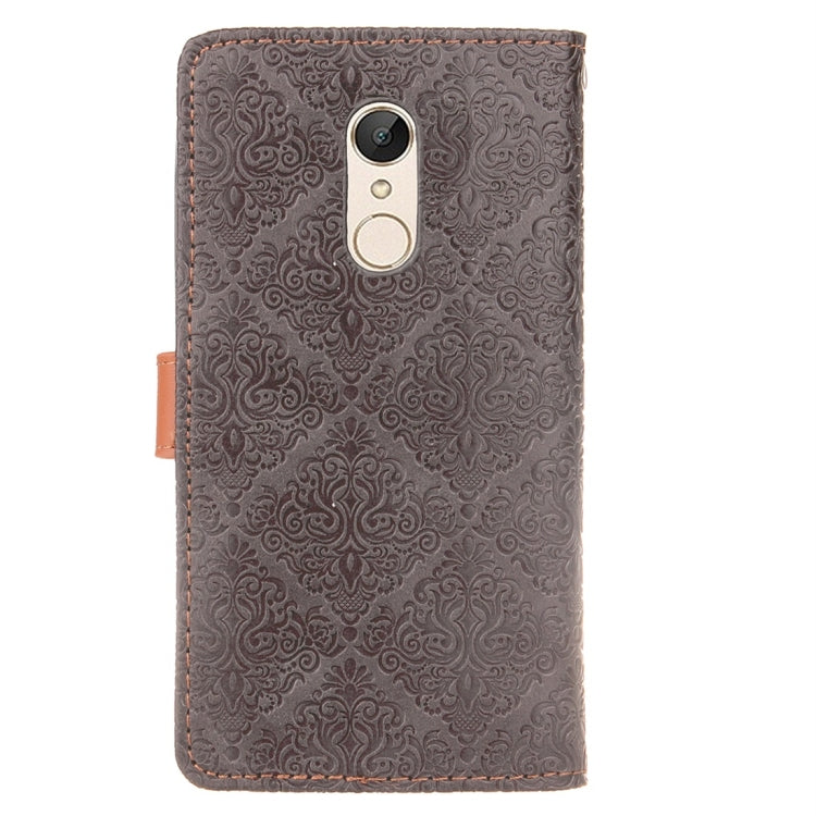 For Xiaomi Redmi 5 Plus European Style Embossed Horizontal Flip Protective Leather Case with Holder & Card Slots & Wallet & Photo Frame & Lanyard