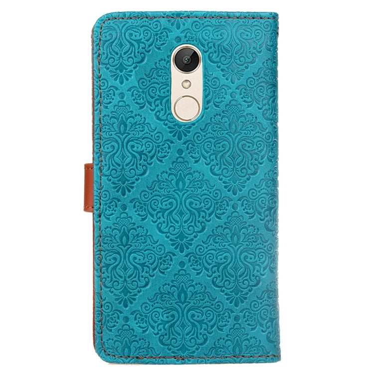 For Xiaomi Redmi 5 Plus European Style Embossed Horizontal Flip Protective Leather Case with Holder & Card Slots & Wallet & Photo Frame & Lanyard