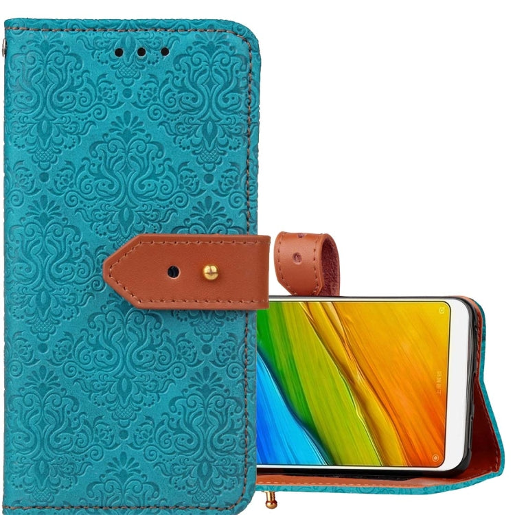 For Xiaomi Redmi 5 Plus European Style Embossed Horizontal Flip Protective Leather Case with Holder & Card Slots & Wallet & Photo Frame & Lanyard