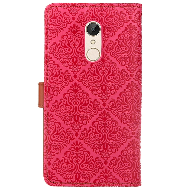 For Xiaomi Redmi 5 Plus European Style Embossed Horizontal Flip Protective Leather Case with Holder & Card Slots & Wallet & Photo Frame & Lanyard