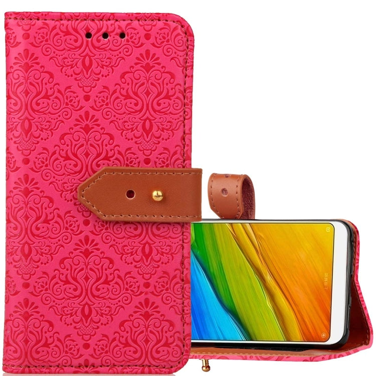 For Xiaomi Redmi 5 Plus European Style Embossed Horizontal Flip Protective Leather Case with Holder & Card Slots & Wallet & Photo Frame & Lanyard