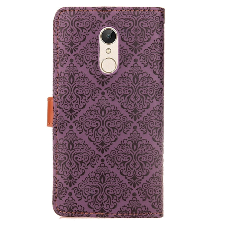 For Xiaomi Redmi 5 Plus European Style Embossed Horizontal Flip Protective Leather Case with Holder & Card Slots & Wallet & Photo Frame & Lanyard