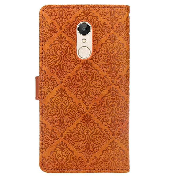 For Xiaomi Redmi 5 Plus European Style Embossed Horizontal Flip Protective Leather Case with Holder & Card Slots & Wallet & Photo Frame & Lanyard