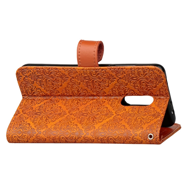 For Xiaomi Redmi 5 Plus European Style Embossed Horizontal Flip Protective Leather Case with Holder & Card Slots & Wallet & Photo Frame & Lanyard