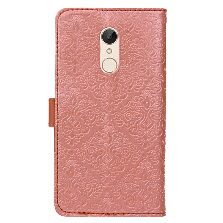 For Xiaomi Redmi 5 Plus European Style Embossed Horizontal Flip Protective Leather Case with Holder & Card Slots & Wallet & Photo Frame & Lanyard