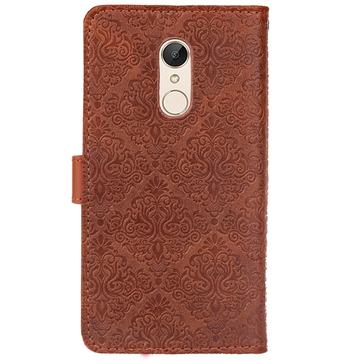 For Xiaomi Redmi 5 Plus European Style Embossed Horizontal Flip Protective Leather Case with Holder & Card Slots & Wallet & Photo Frame & Lanyard