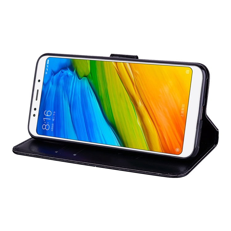 For Xiaomi Redmi 5 Plus Rose Embossed Horizontal Flip Environmental PU Leather Case with Holder & Card Slots & Wallet