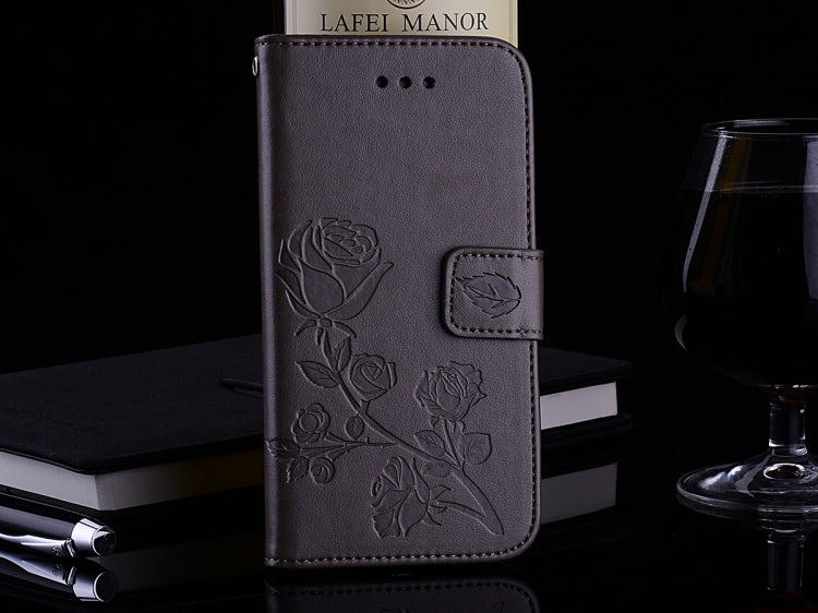 For Xiaomi Redmi 5 Plus Rose Embossed Horizontal Flip Environmental PU Leather Case with Holder & Card Slots & Wallet