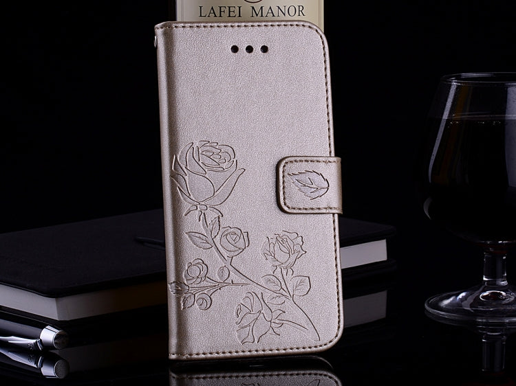 For Xiaomi Redmi 5 Plus Rose Embossed Horizontal Flip Environmental PU Leather Case with Holder & Card Slots & Wallet