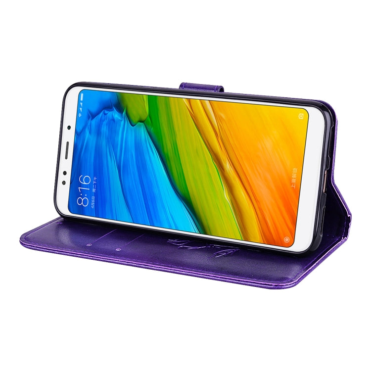 For Xiaomi Redmi 5 Plus Rose Embossed Horizontal Flip Environmental PU Leather Case with Holder & Card Slots & Wallet