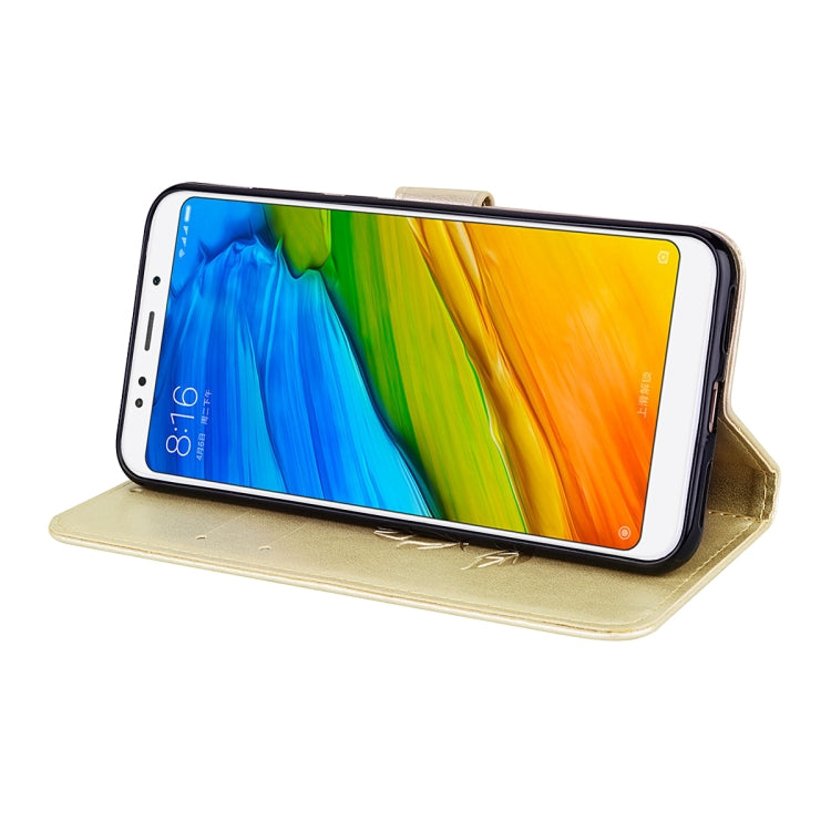 For Xiaomi Redmi 5 Rose Embossed Horizontal Flip Environmental PU Leather Case with Holder & Card Slots & Wallet