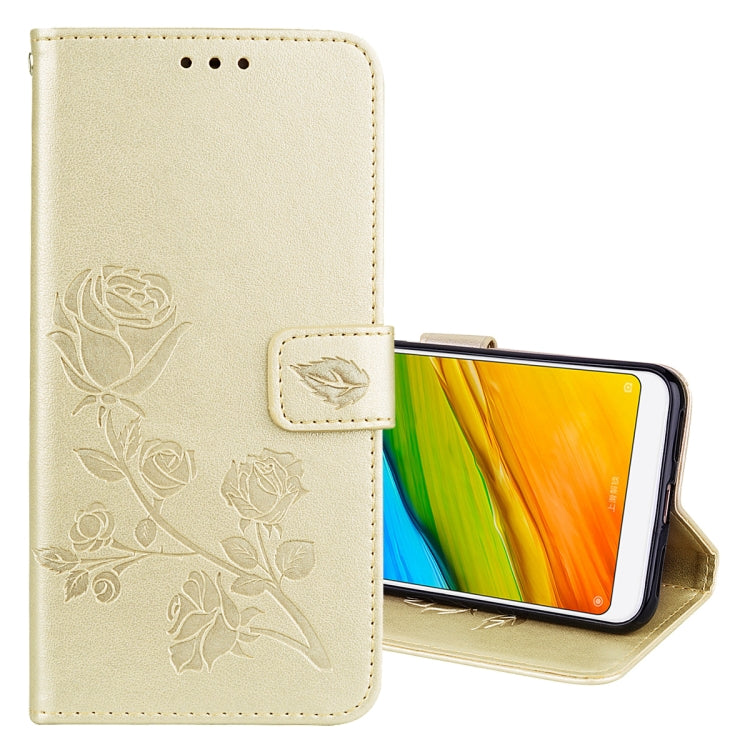 For Xiaomi Redmi 5 Rose Embossed Horizontal Flip Environmental PU Leather Case with Holder & Card Slots & Wallet