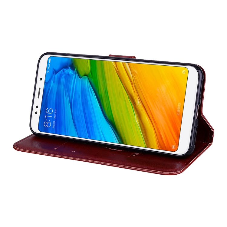 For Xiaomi Redmi 5 Rose Embossed Horizontal Flip Environmental PU Leather Case with Holder & Card Slots & Wallet