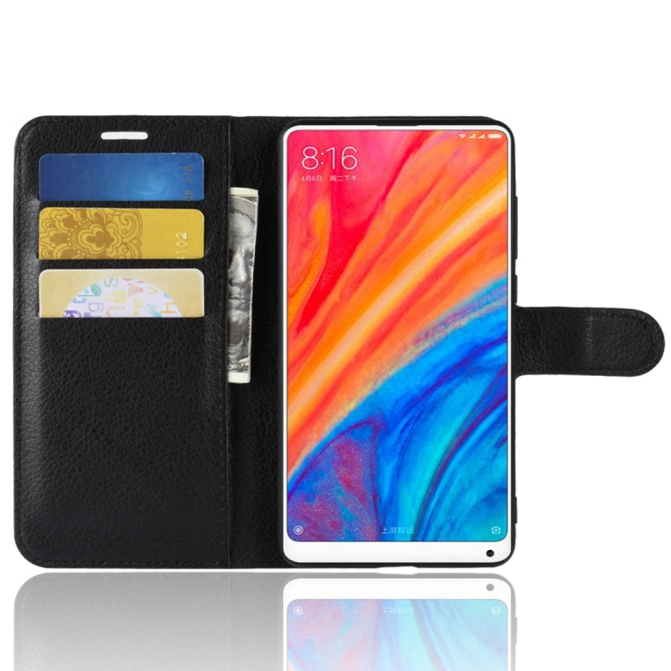 Litchi Texture Horizontal Flip Leather Case for Xiaomi Mi Mix 2S, with Wallet & Holder & Card Slots