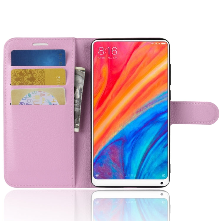 Litchi Texture Horizontal Flip Leather Case for Xiaomi Mi Mix 2S, with Wallet & Holder & Card Slots