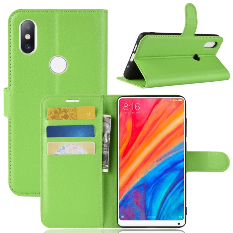 Litchi Texture Horizontal Flip Leather Case for Xiaomi Mi Mix 2S, with Wallet & Holder & Card Slots