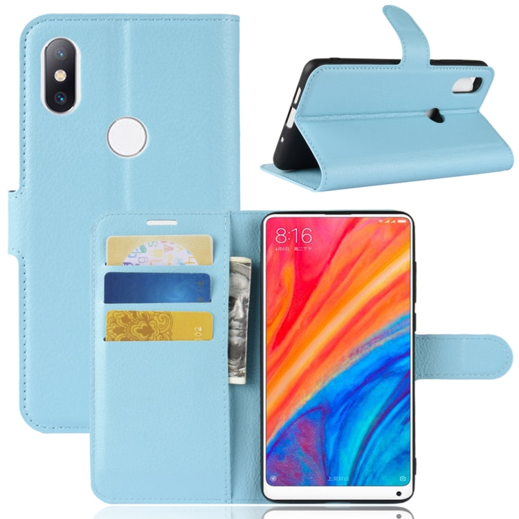 Litchi Texture Horizontal Flip Leather Case for Xiaomi Mi Mix 2S, with Wallet & Holder & Card Slots