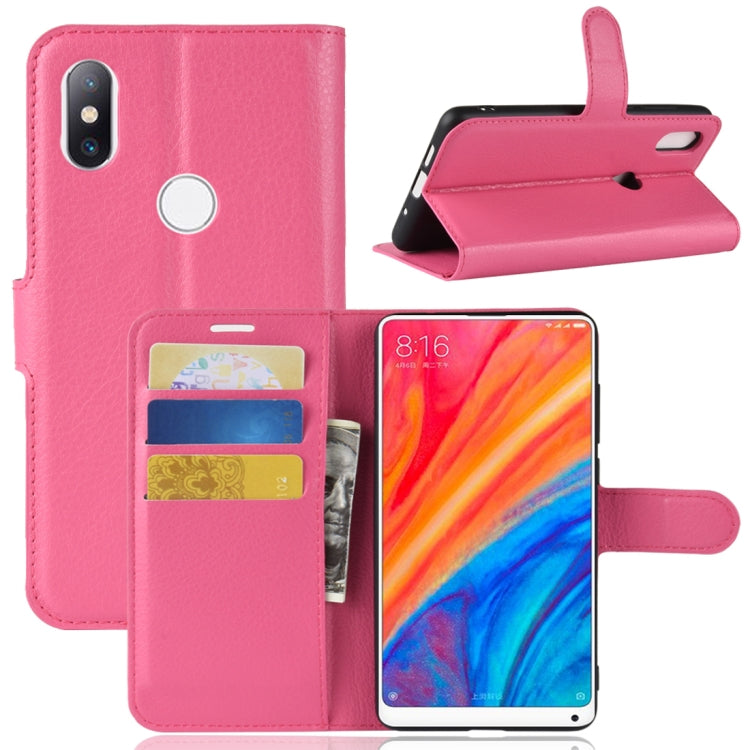 Litchi Texture Horizontal Flip Leather Case for Xiaomi Mi Mix 2S, with Wallet & Holder & Card Slots