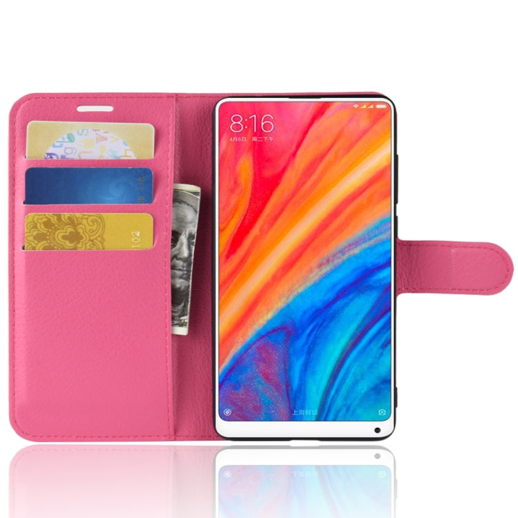 Litchi Texture Horizontal Flip Leather Case for Xiaomi Mi Mix 2S, with Wallet & Holder & Card Slots