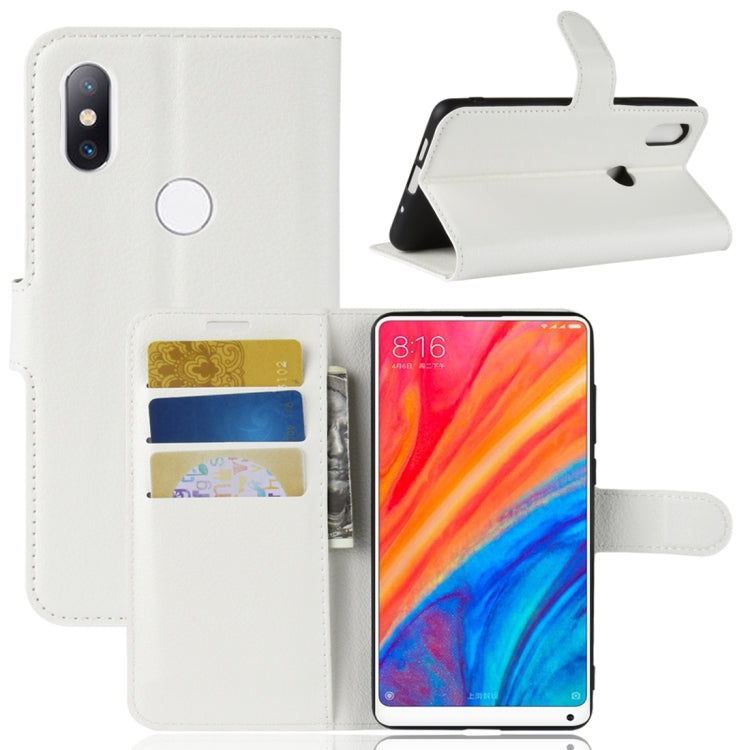 Litchi Texture Horizontal Flip Leather Case for Xiaomi Mi Mix 2S, with Wallet & Holder & Card Slots