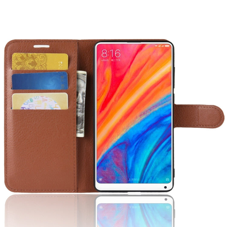 Litchi Texture Horizontal Flip Leather Case for Xiaomi Mi Mix 2S, with Wallet & Holder & Card Slots
