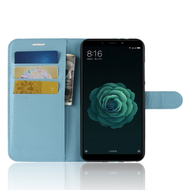 Litchi Texture Horizontal Flip Leather Case for Xiaomi Mi 6X / A2 , with Wallet & Holder & Card Slots
