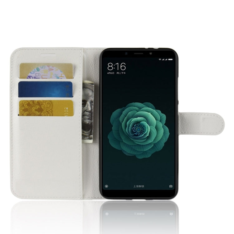 Litchi Texture Horizontal Flip Leather Case for Xiaomi Mi 6X / A2 , with Wallet & Holder & Card Slots