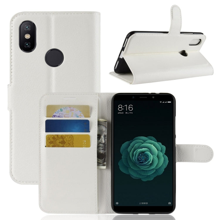 Litchi Texture Horizontal Flip Leather Case for Xiaomi Mi 6X / A2 , with Wallet & Holder & Card Slots