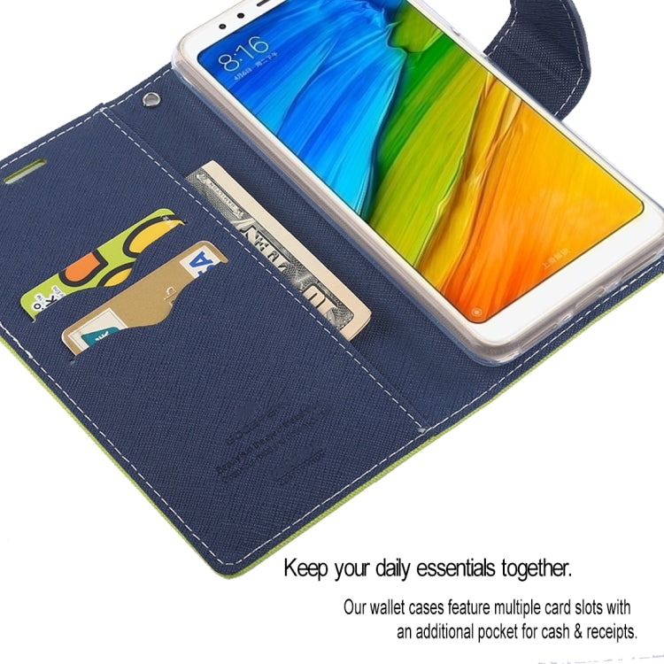 GOOSPERY FANCY DIARY Horizontal Flip PU Leather Case for Xiaomi Redmi 5, with Holder & Card Slots & Wallet