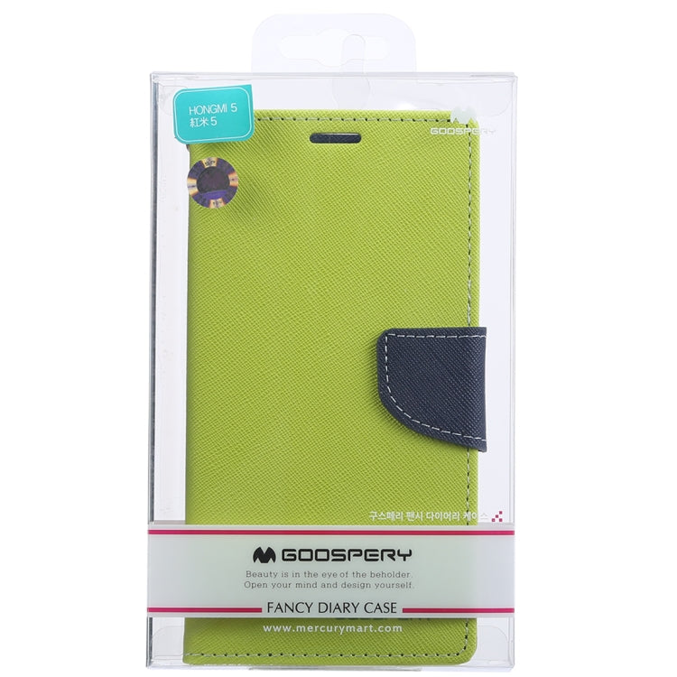 GOOSPERY FANCY DIARY Horizontal Flip PU Leather Case for Xiaomi Redmi 5, with Holder & Card Slots & Wallet