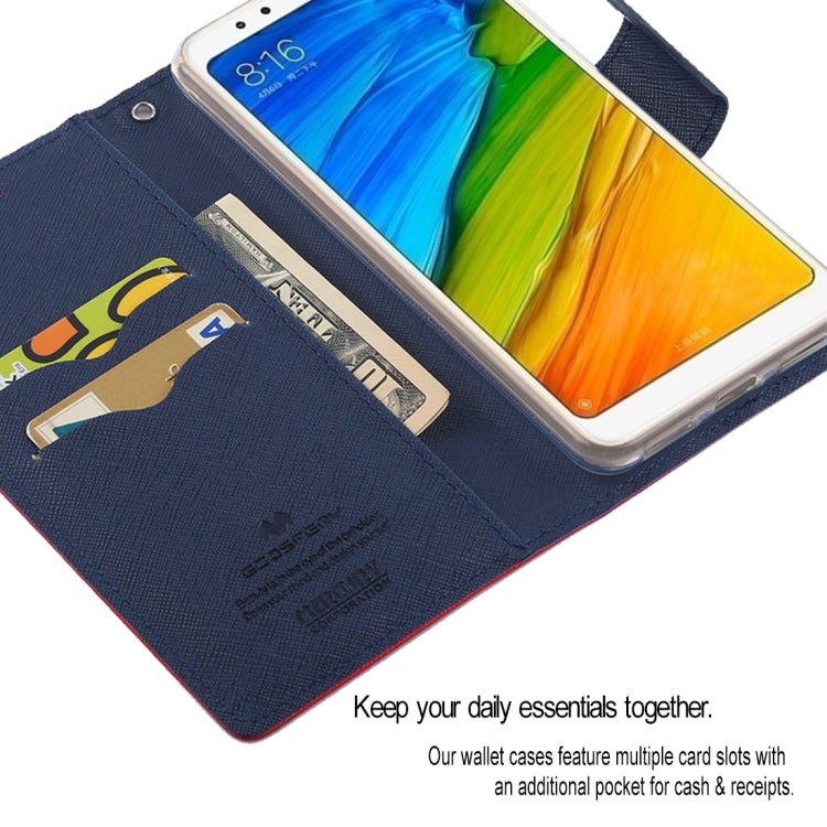 GOOSPERY FANCY DIARY Horizontal Flip PU Leather Case for Xiaomi Redmi 5, with Holder & Card Slots & Wallet