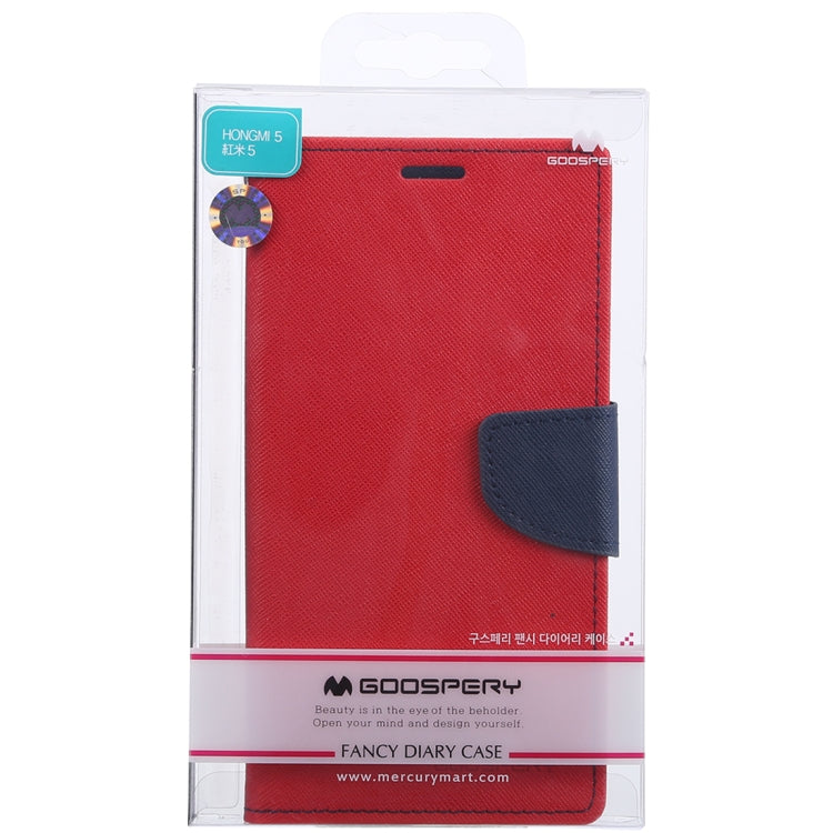 GOOSPERY FANCY DIARY Horizontal Flip PU Leather Case for Xiaomi Redmi 5, with Holder & Card Slots & Wallet
