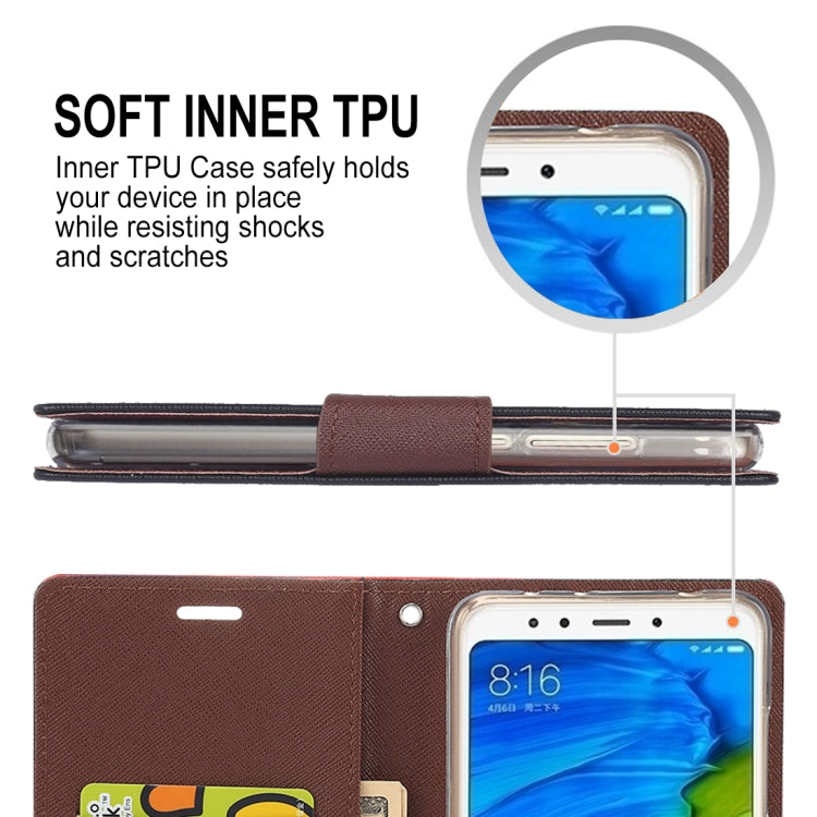 GOOSPERY FANCY DIARY Horizontal Flip PU Leather Case for Xiaomi Redmi 5, with Holder & Card Slots & Wallet