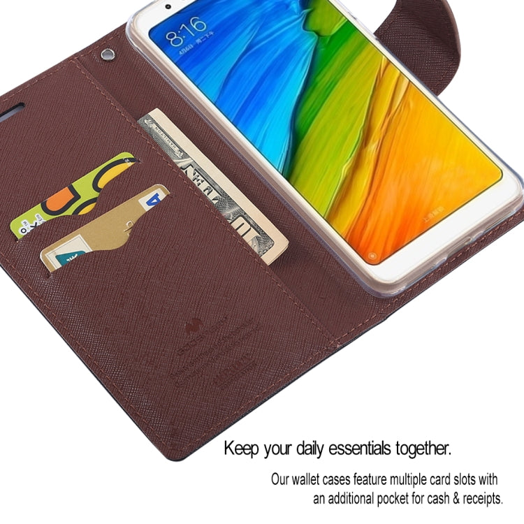 GOOSPERY FANCY DIARY Horizontal Flip PU Leather Case for Xiaomi Redmi 5, with Holder & Card Slots & Wallet