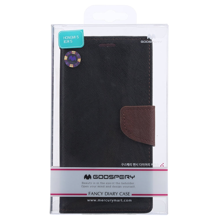 GOOSPERY FANCY DIARY Horizontal Flip PU Leather Case for Xiaomi Redmi 5, with Holder & Card Slots & Wallet