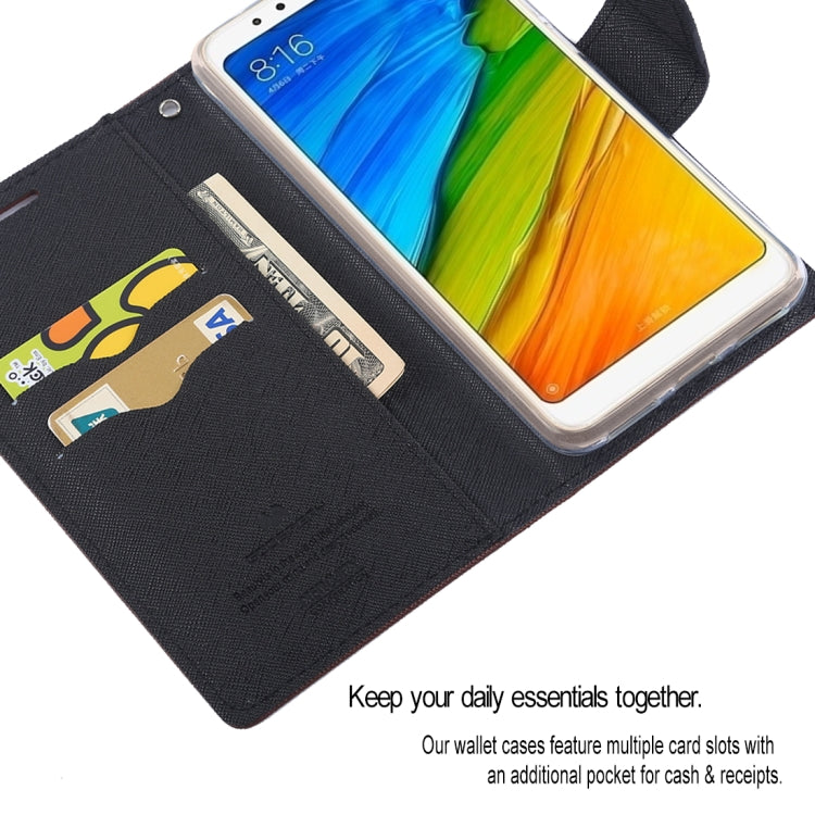 GOOSPERY FANCY DIARY Horizontal Flip PU Leather Case for Xiaomi Redmi 5, with Holder & Card Slots & Wallet