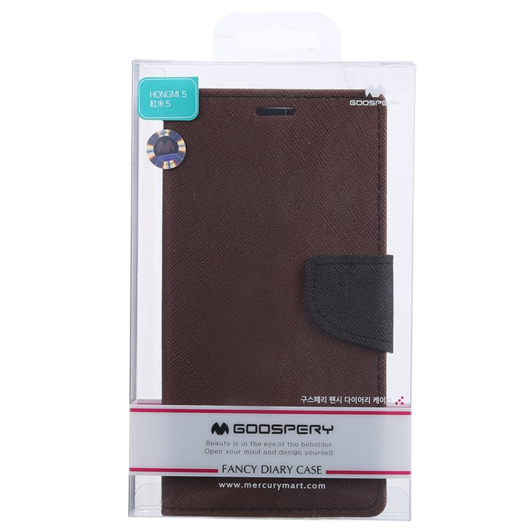 GOOSPERY FANCY DIARY Horizontal Flip PU Leather Case for Xiaomi Redmi 5, with Holder & Card Slots & Wallet