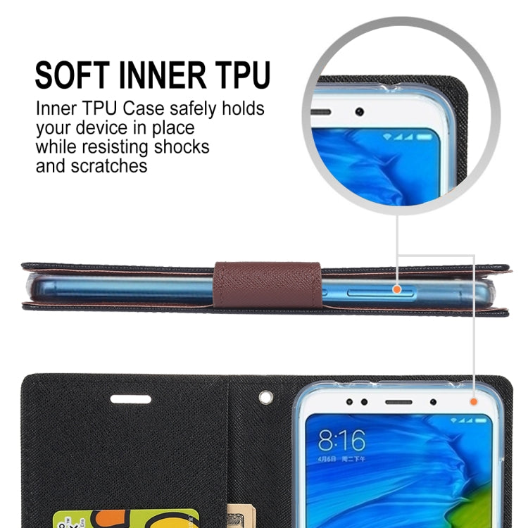 GOOSPERY FANCY DIARY Horizontal Flip PU Leather Case for Xiaomi Redmi 5 Plus, with Holder & Card Slots & Wallet