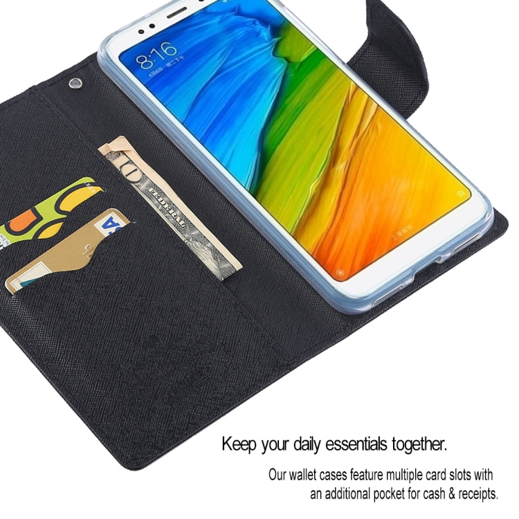 GOOSPERY FANCY DIARY Horizontal Flip PU Leather Case for Xiaomi Redmi 5 Plus, with Holder & Card Slots & Wallet